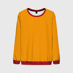 Свитшот мужской Цвет Шафран без рисунка, цвет: 3D-красный