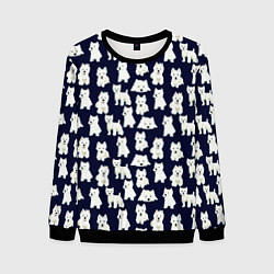 Свитшот мужской Собаки Пушистики, цвет: 3D-черный