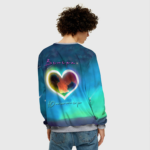 Мужской свитшот Ваня Дмитриенко Венера-Юпитер / 3D-Меланж – фото 4