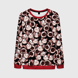 Свитшот мужской Popping cats, цвет: 3D-красный