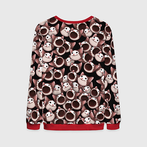 Мужской свитшот Popping cats / 3D-Красный – фото 2