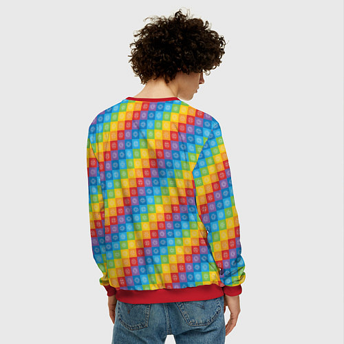 Мужской свитшот Чакры / 3D-Красный – фото 4