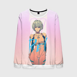 Свитшот мужской Rei Ayanami, цвет: 3D-белый