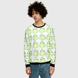 Свитшот мужской Лягушки-росточки, цвет: 3D-черный — фото 2