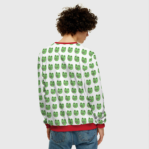 Мужской свитшот Лягушки / 3D-Красный – фото 4