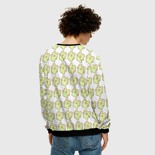 Мужской свитшот Счастливые лягушки / 3D-Черный – фото 4