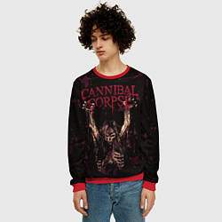 Свитшот мужской Cannibal Corpse Skeleton, цвет: 3D-красный — фото 2