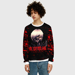 Свитшот мужской Токийский гуль Tokyo Ghoul, цвет: 3D-белый — фото 2