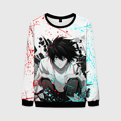 Свитшот мужской DEATH NOTE ТЕТРАДЬ СМЕРТИ, цвет: 3D-черный