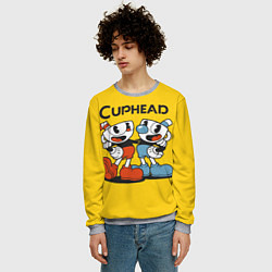 Свитшот мужской CUPHEAD, цвет: 3D-меланж — фото 2