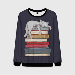 Свитшот мужской Relax Cat, цвет: 3D-черный