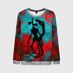 Свитшот мужской Сиреноголовый и Лошадь монстры, цвет: 3D-меланж