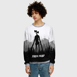 Свитшот мужской SIREN HEAD DARK FOREST, цвет: 3D-меланж — фото 2