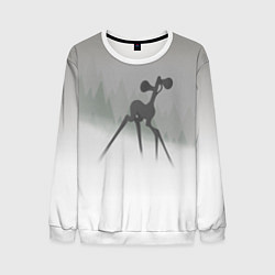 Свитшот мужской Сиренеголовый олень, цвет: 3D-белый