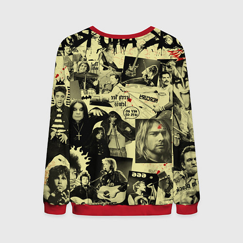 Мужской свитшот РОК КУМИРЫ / 3D-Красный – фото 2