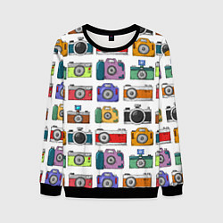 Свитшот мужской Фотоаппараты, цвет: 3D-черный