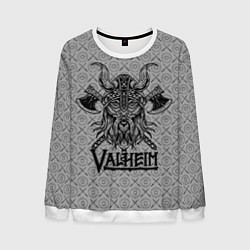 Свитшот мужской Valheim Viking dark, цвет: 3D-белый