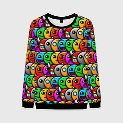 Свитшот мужской Geometry Dash: Pattern Z, цвет: 3D-черный