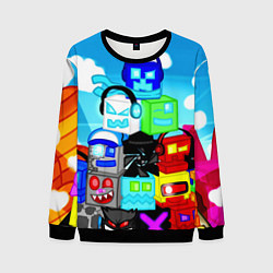 Свитшот мужской Geometry Dash, цвет: 3D-черный
