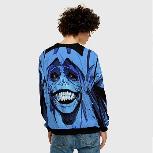 Мужской свитшот ПОДНЯТИЕ УРОВНЯ В ОДИНОЧКУ / 3D-Черный – фото 4