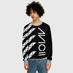 Свитшот мужской AVICII ГЕОМЕТРИЯ, цвет: 3D-меланж — фото 2