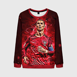 Свитшот мужской Cristiano Ronaldo Portugal, цвет: 3D-красный