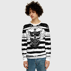 Свитшот мужской ТЕЛЬНЯШКА ВМФ ЧЕРЕП ФУРАЖКА, цвет: 3D-белый — фото 2