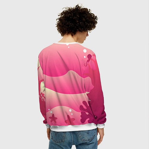 Мужской свитшот Русалка / 3D-Белый – фото 4