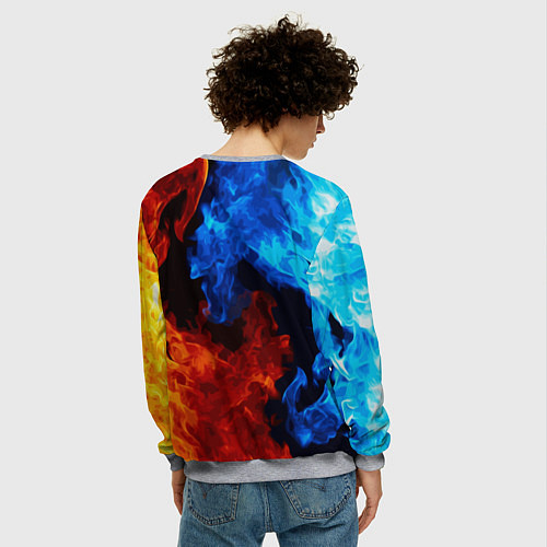 Мужской свитшот СЕКТОР ГАЗА КАЙФА ПО ЖИЗНИ / 3D-Меланж – фото 4