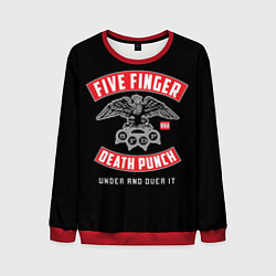 Свитшот мужской Five Finger Death Punch 5FDP, цвет: 3D-красный