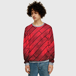 Свитшот мужской Red Boards Texture, цвет: 3D-меланж — фото 2