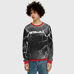 Свитшот мужской METALLICA РАЗРЯД МОЛНИИ, цвет: 3D-красный — фото 2