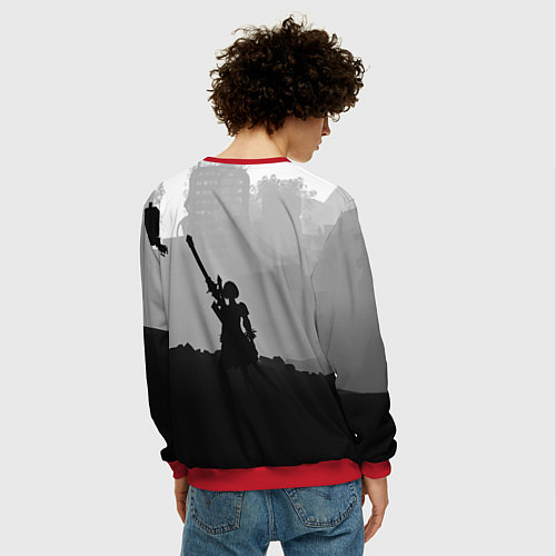 Мужской свитшот Nier Automata Z / 3D-Красный – фото 4