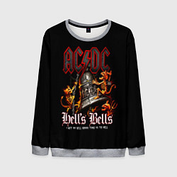 Свитшот мужской ACDC Hells Bells, цвет: 3D-меланж