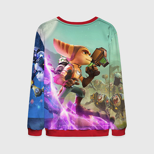 Мужской свитшот Ratchet & Clank: Rift Apart / 3D-Красный – фото 2