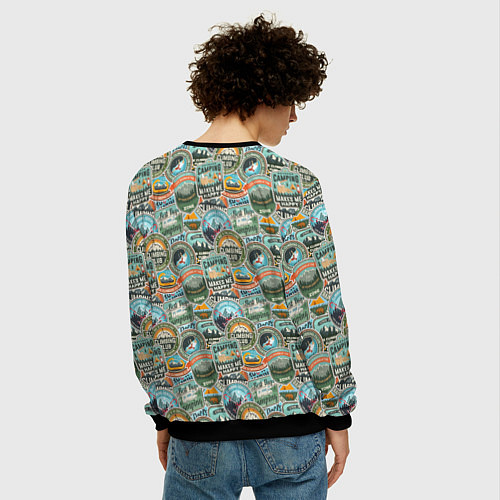 Мужской свитшот Альпинизм / 3D-Черный – фото 4