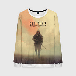 Свитшот мужской Сталкер одиночка, цвет: 3D-белый