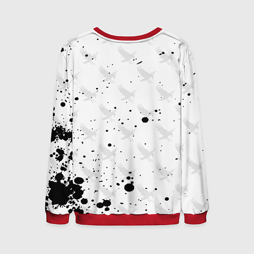 Мужской свитшот Лозунг Карасуно ворон Haikyu!! / 3D-Красный – фото 2