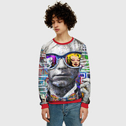 Свитшот мужской Andy Warhol Энди Уорхол, цвет: 3D-красный — фото 2