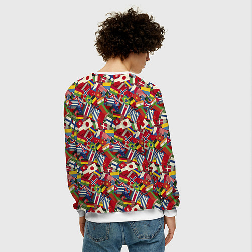 Мужской свитшот Страны Мира / 3D-Белый – фото 4