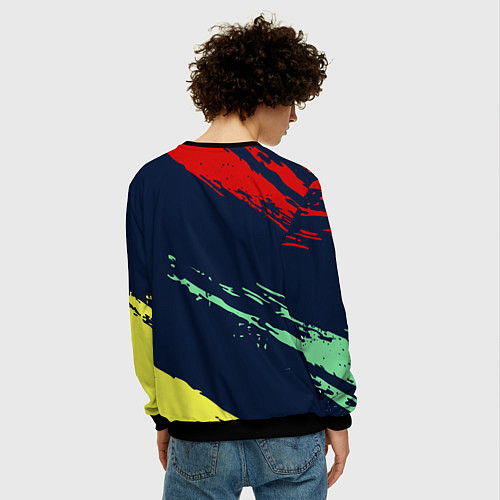 Мужской свитшот Луффи, Зоро и Санджи One Piece / 3D-Черный – фото 4