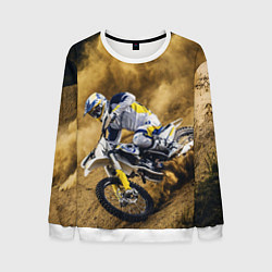 Свитшот мужской HUSQVARNA ХУСКВАРНА SPORT, цвет: 3D-белый