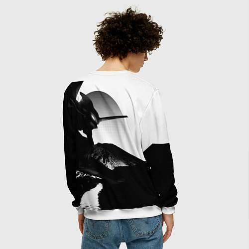 Мужской свитшот ЗАКАТ ЕВАНГЕЛИОН / 3D-Белый – фото 4