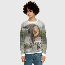 Свитшот мужской Т-Рекс Динозавр Dino Z, цвет: 3D-белый — фото 2