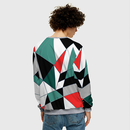 Мужской свитшот Абстрактный геометрический / 3D-Меланж – фото 4