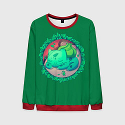 Свитшот мужской Спящий Бульбазавр, цвет: 3D-красный