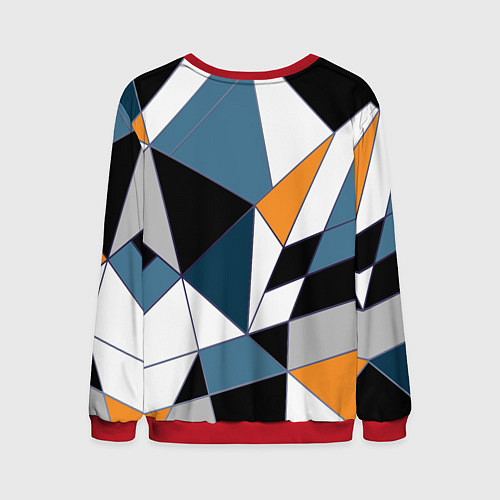 Мужской свитшот Геометрический узор / 3D-Красный – фото 2
