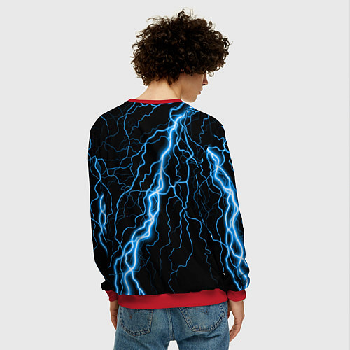Мужской свитшот Пико Pico Молния / 3D-Красный – фото 4