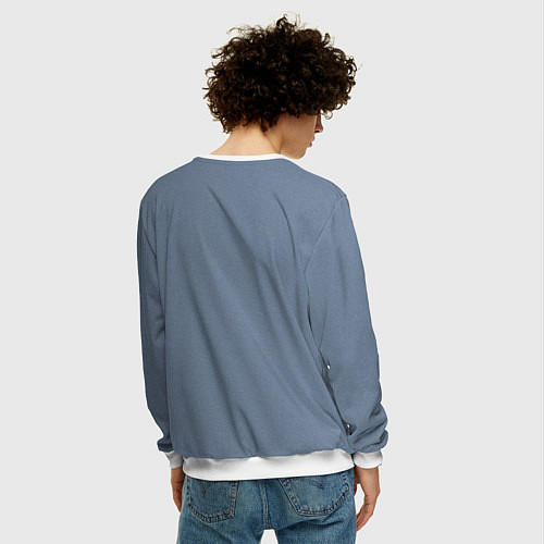 Мужской свитшот Хищный динозавр Dino Z / 3D-Белый – фото 4