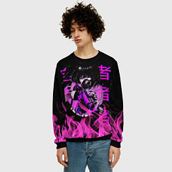 Свитшот мужской Аниме Девушка Киберпанк, цвет: 3D-черный — фото 2